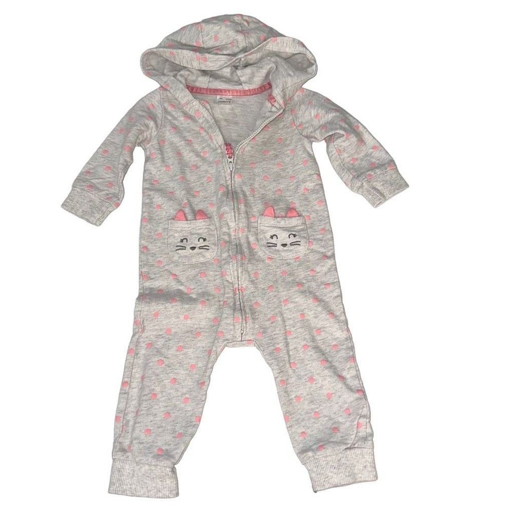 girls winter hooded coverall outfit size 9 months - Picture 1 of 2